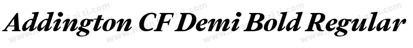 Addington CF Demi Bold Regular字体转换